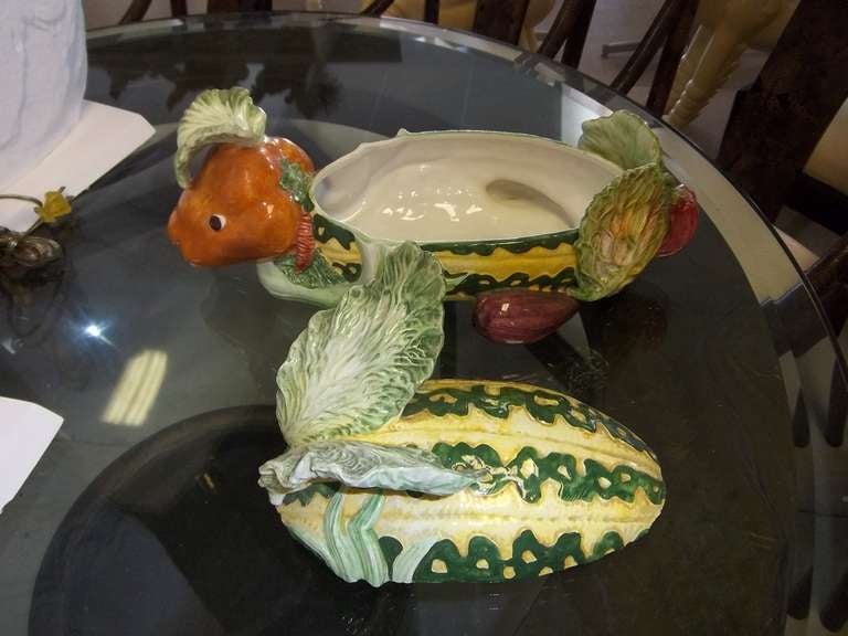 Painted Vegetable  Tureen