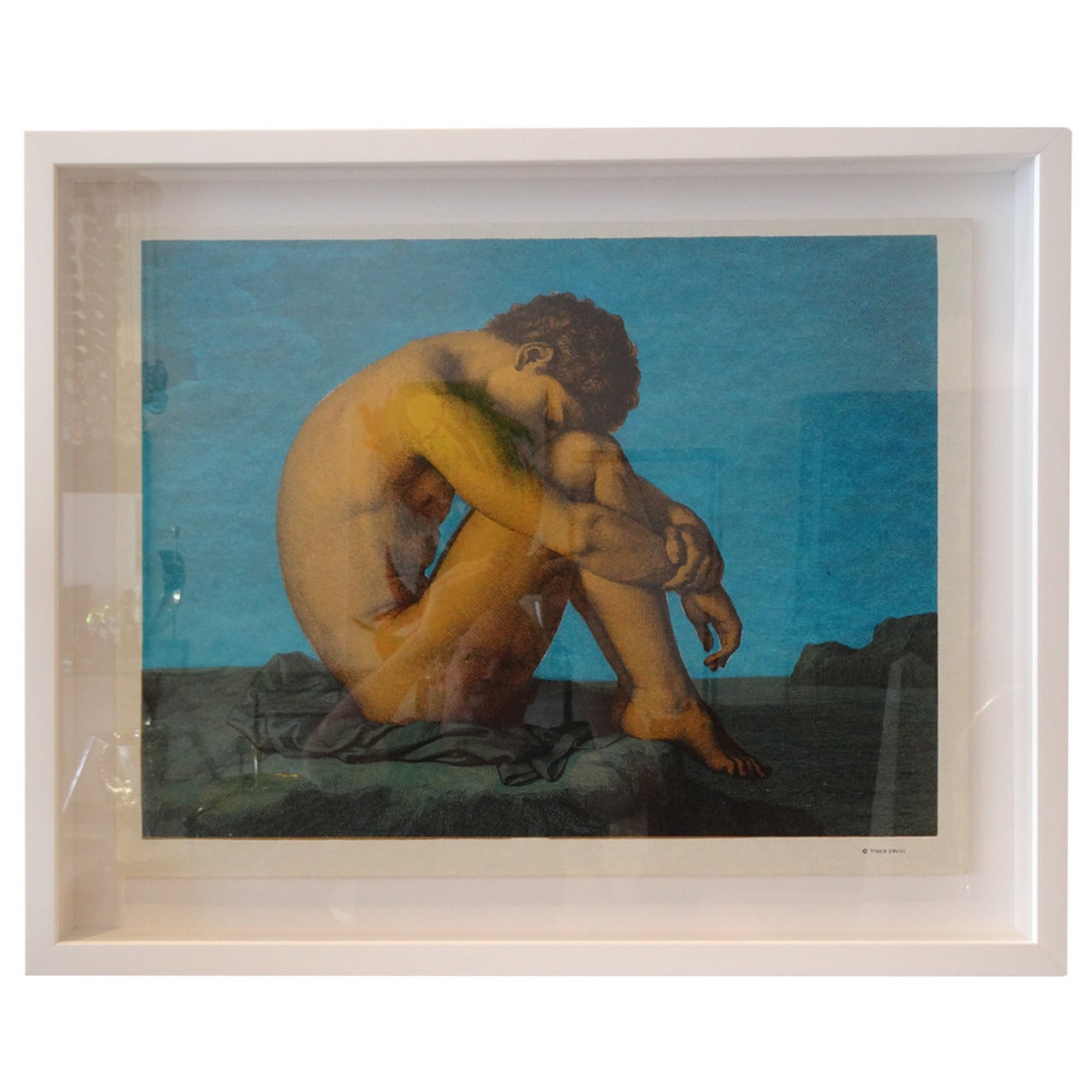 "Pensive" Lithograph by Tiber Press For Sale