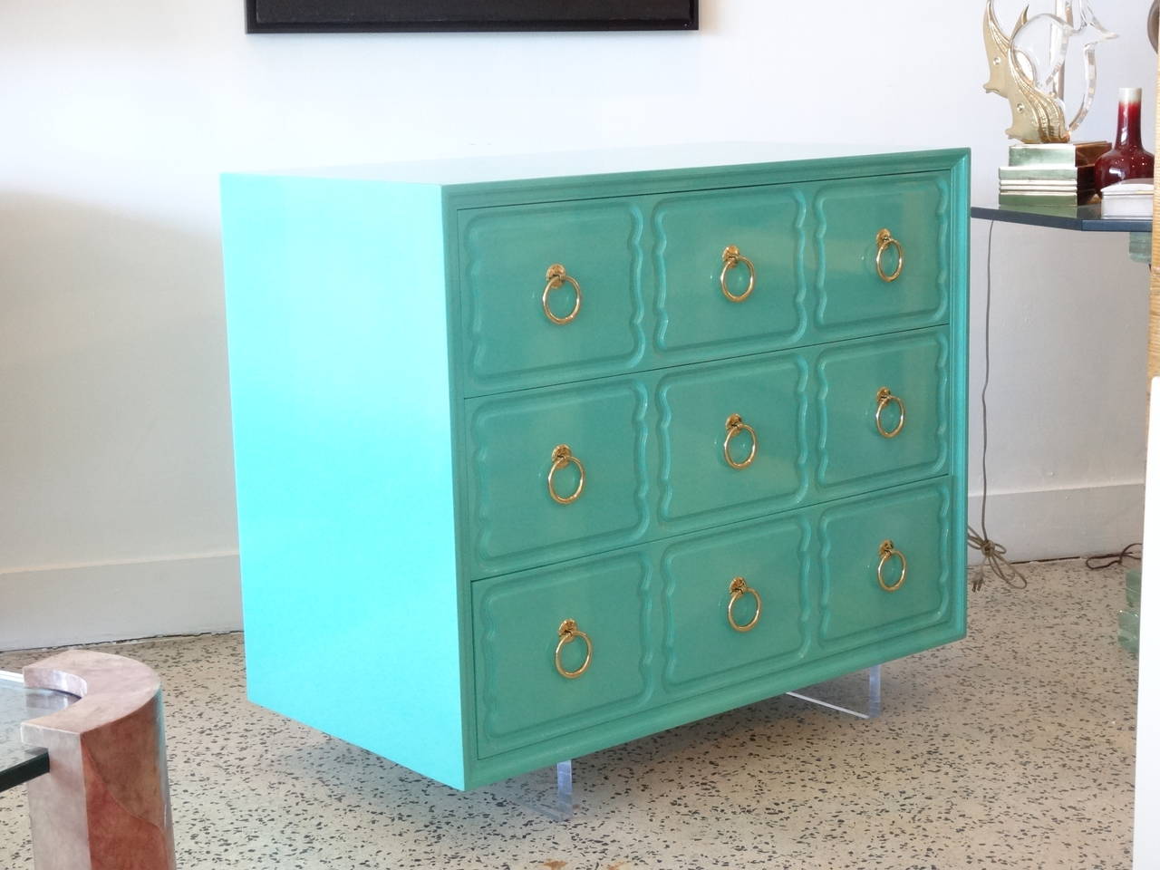 Lacquered Dorothy Draper Commode
