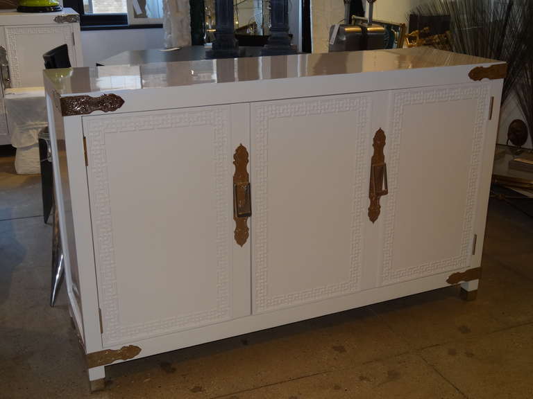 Lacquered Hollywood Regency Cabinet 1