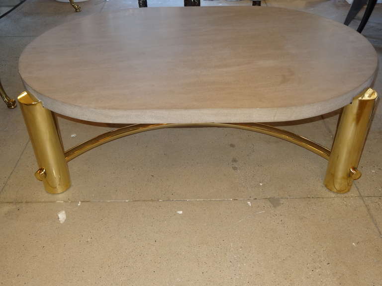 Karl Springer Style Coffee Table at 1stdibs