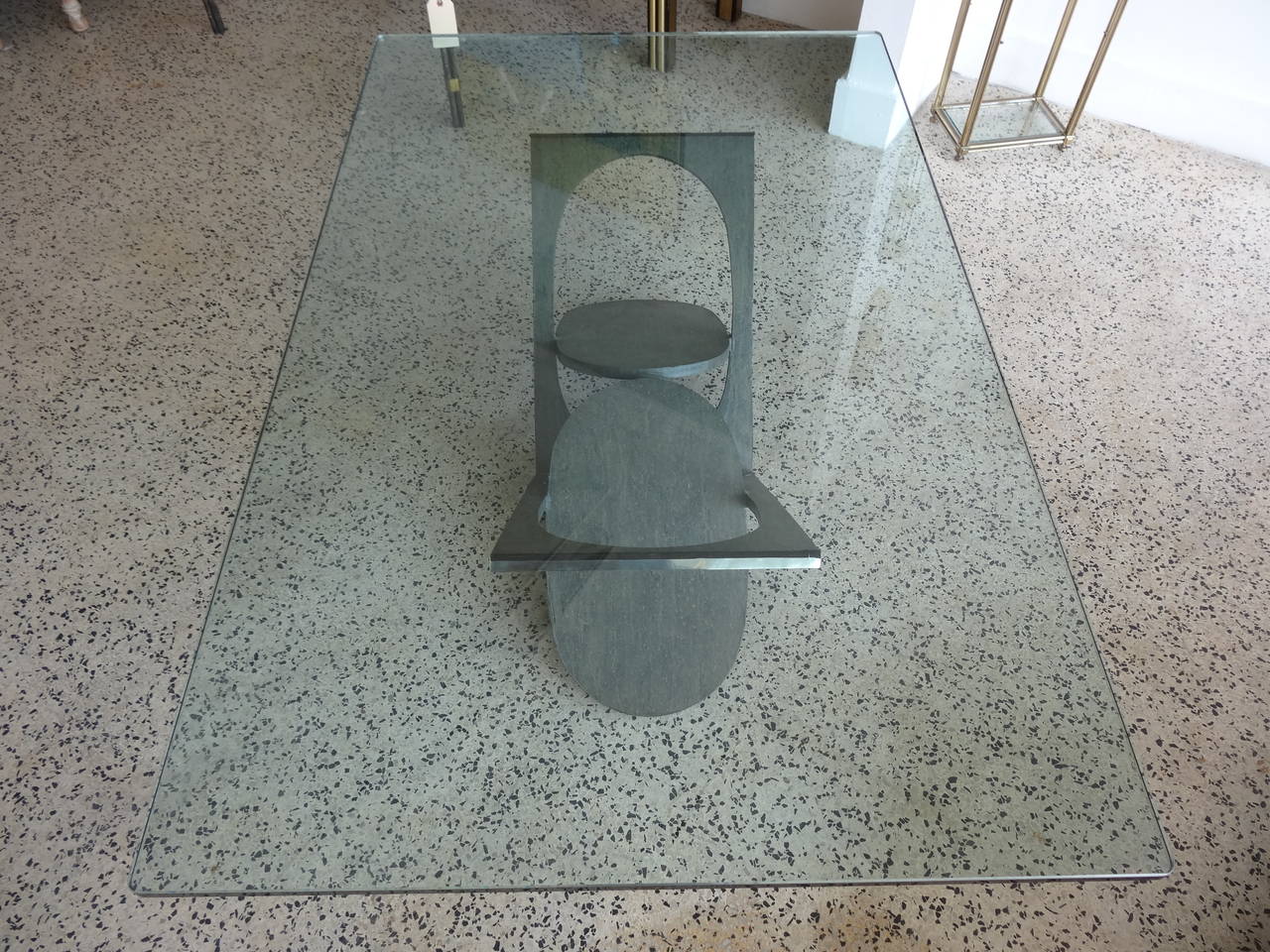 Sculptural Steel Coffee Table In Excellent Condition In North Miami, FL