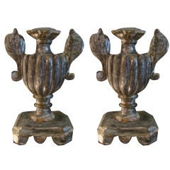 Pair of Giltwood Urn Lamps