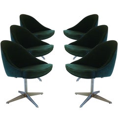 Set  6 Mid-Century Swivel Chairs