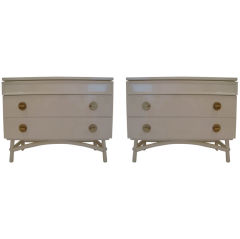 Pair Lacquered Commodes