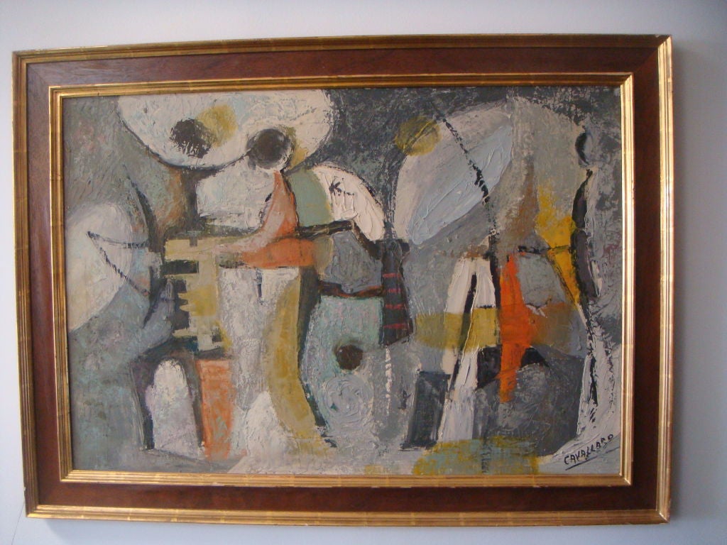 Modernist Figurative Oil on Canvas by Vincent Cavallaro, 3