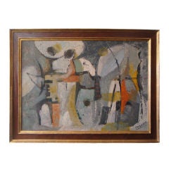Modernist Figurative Oil on Canvas by Vincent Cavallaro,