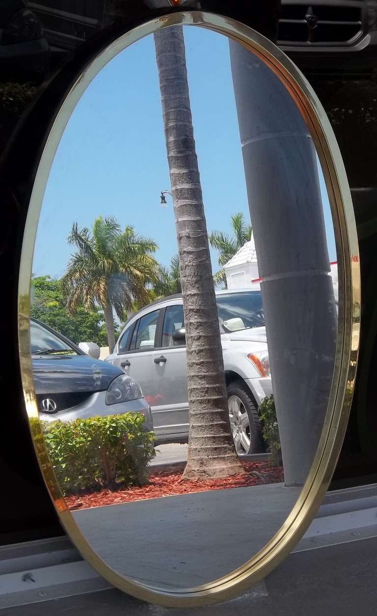 Brass Mirror by Chapman In Excellent Condition In North Miami, FL
