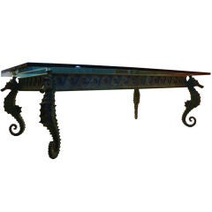 Bronze "Seahorse" Coffee Table by Joe Pindell