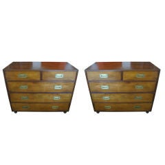 Pair of Campaigne Chests by Baker