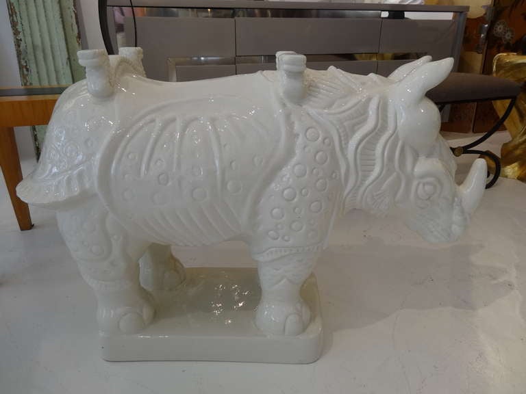 American Ceramic Rhino Garden Seat