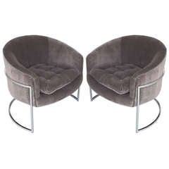 Used Pair of Milo Baughman Tub Chairs