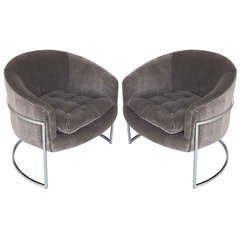 Pair of Milo Baughman Tub Chairs