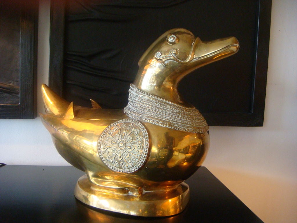 Brass Sculpted Duck