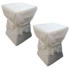 Pair of "Drape" Side Table