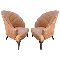 Pair Hollywood Regency Chairs Attributed To Grossfeld House