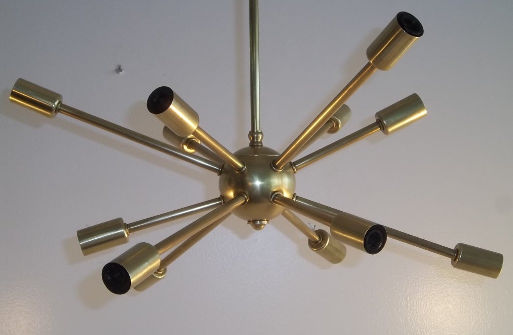 12 Light Brass Sputnik