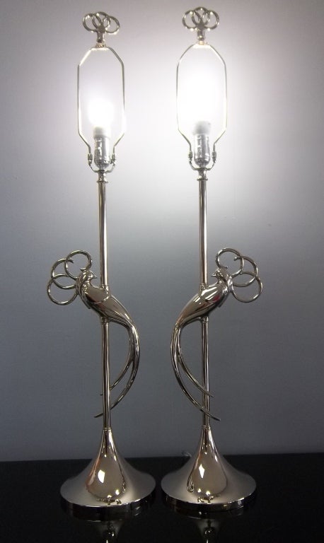 Mid-20th Century Pair Rembrandt Lamps