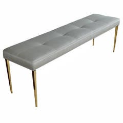 Brass Neoclassical Style Bench