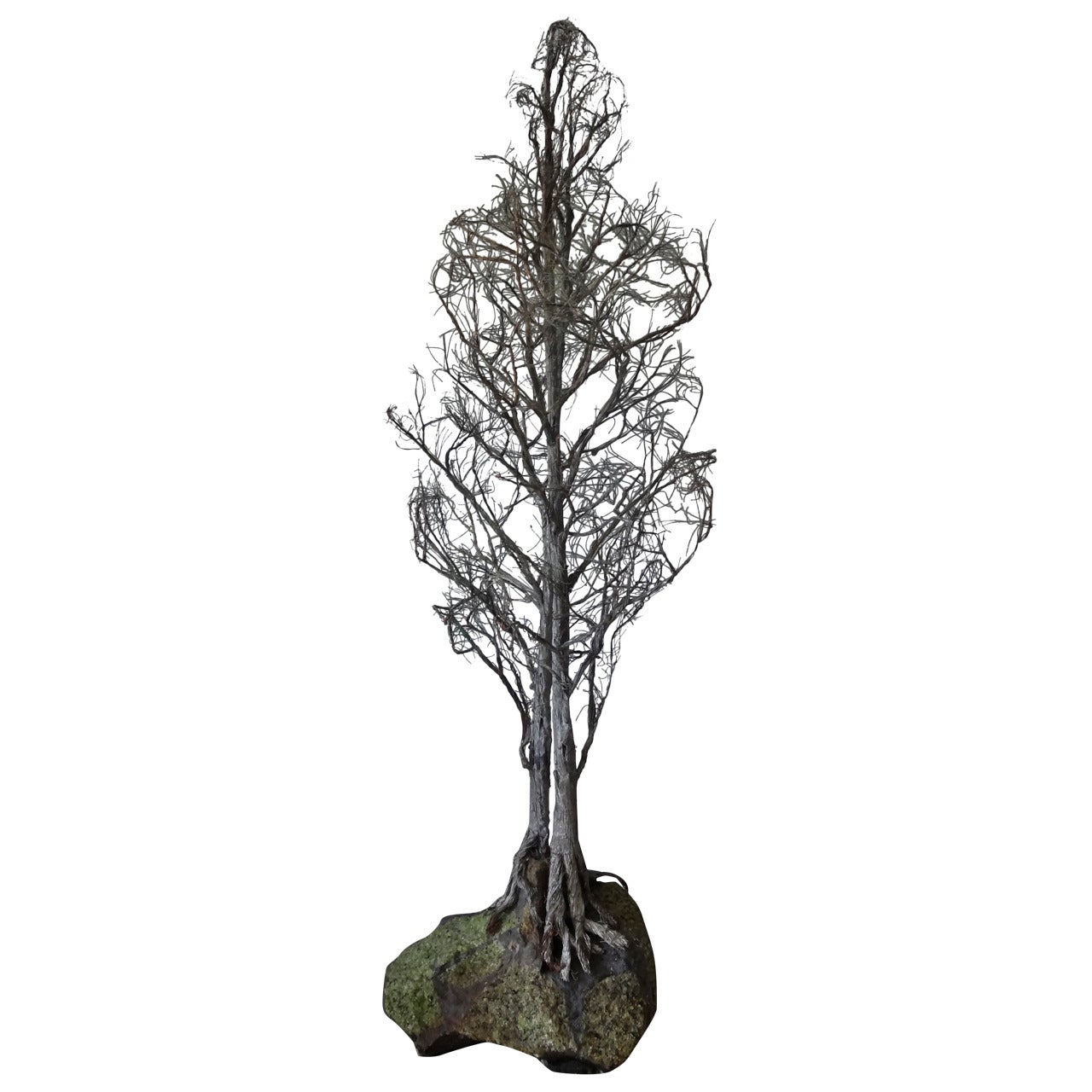 Metal Tree Sculpture on Geod