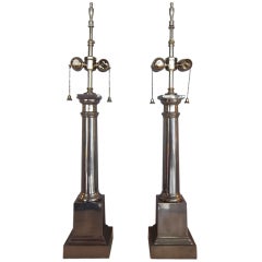 Retro Pair Neoclassical Lamps by Warrren Kessler