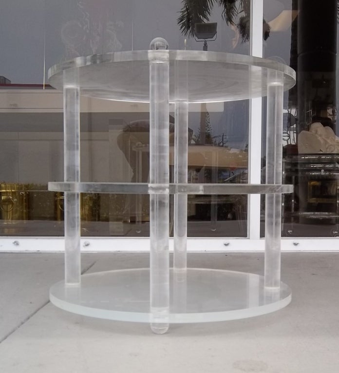 Deco Style Tiered Lucite Table