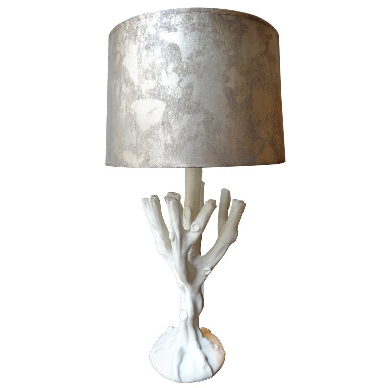 Plaster Tree Form Lamp