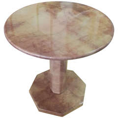 Vintage Karl Springer Style Goatskin Table