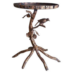 Vintage "Bird in Tree" Side Table