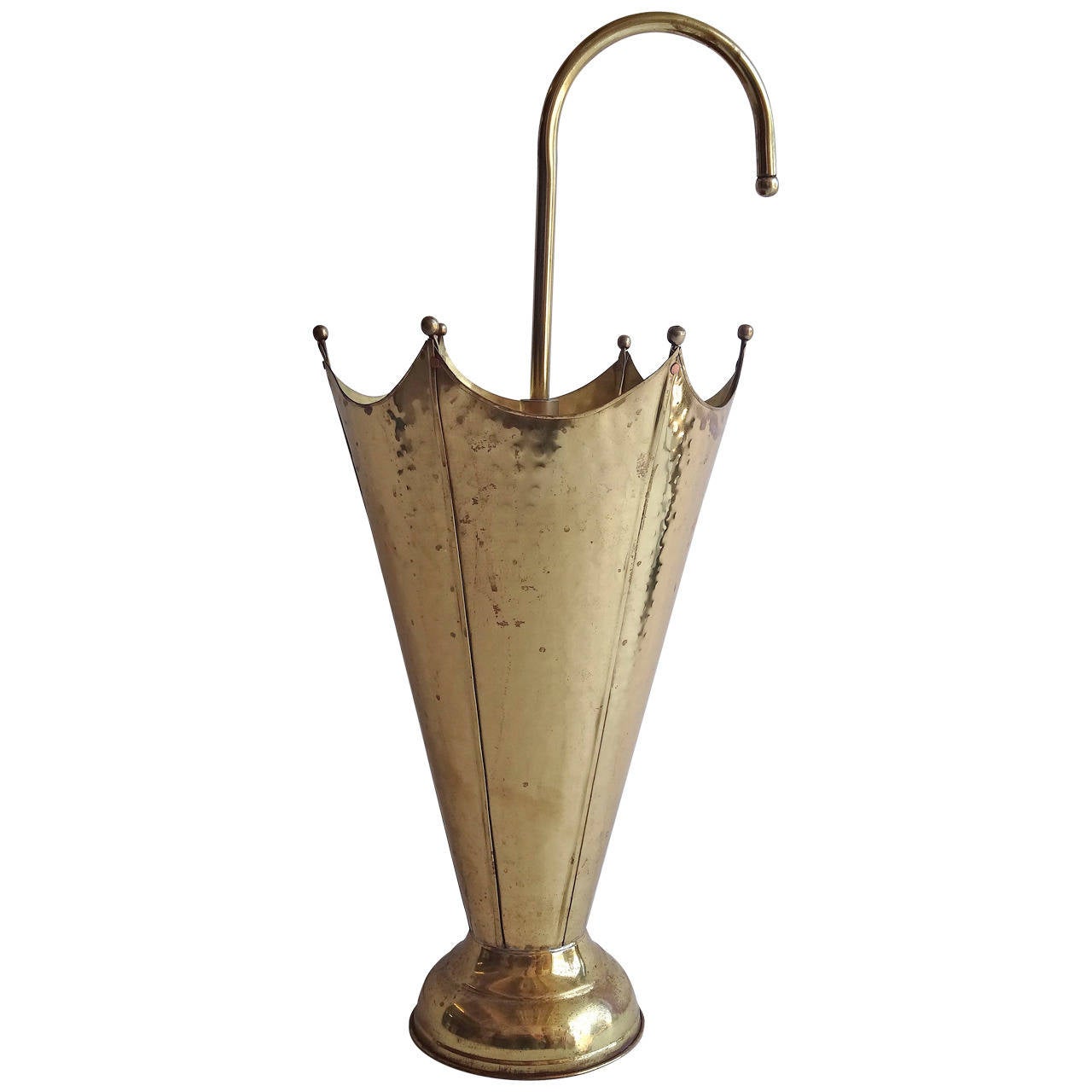 MidCentury Brass Umbrella Stand at 1stdibs
