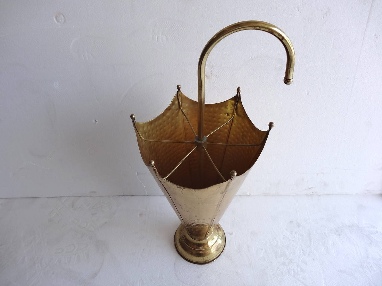 MidCentury Brass Umbrella Stand at 1stdibs