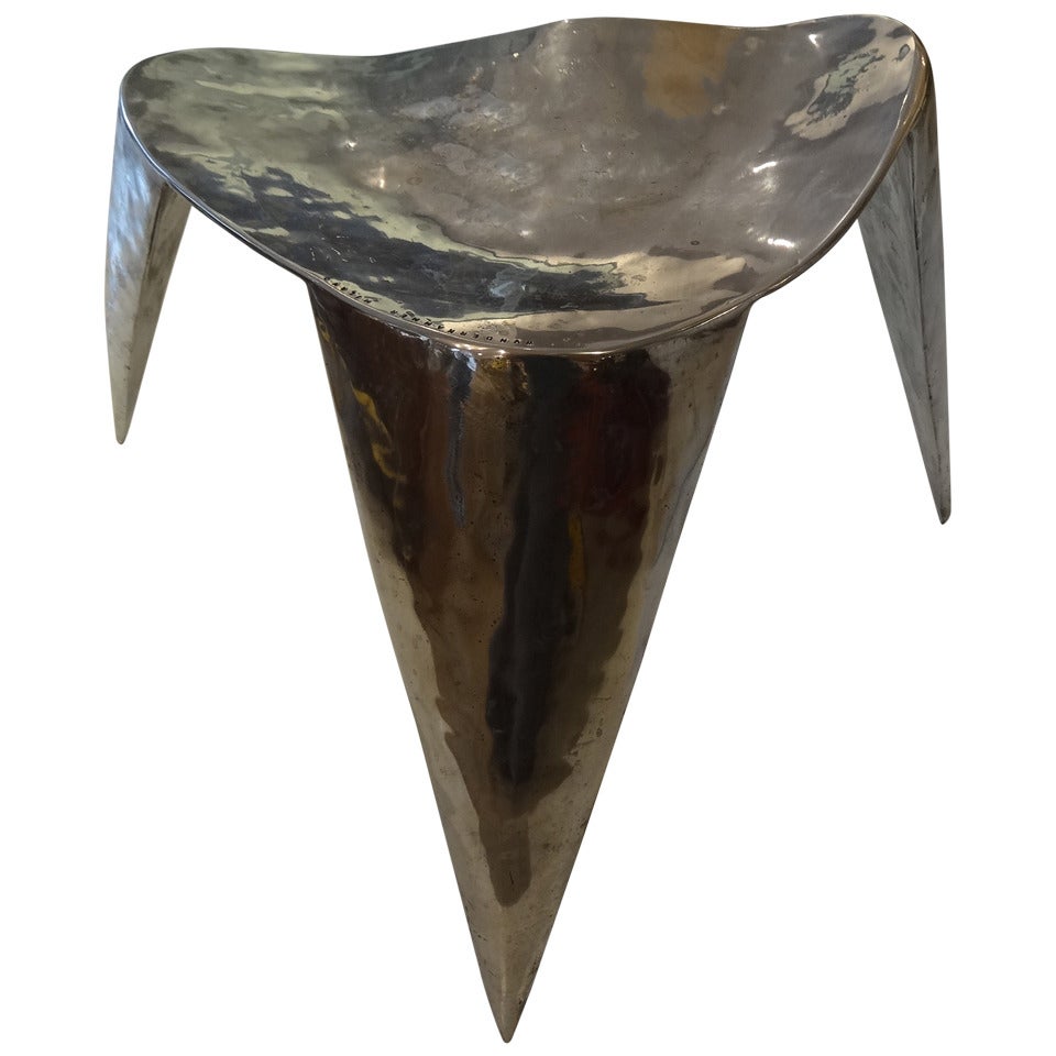 Chrome Stool by Wunderkammer Studio