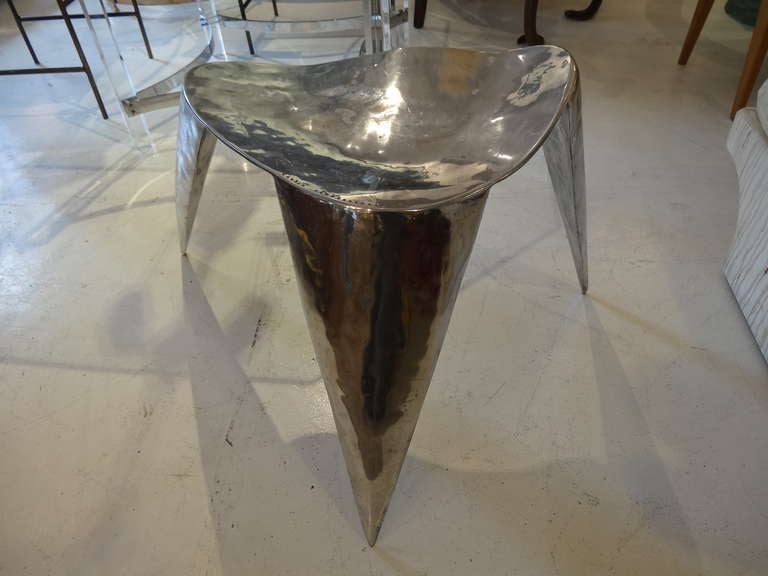 Chrome Stool by Wunderkammer Studio