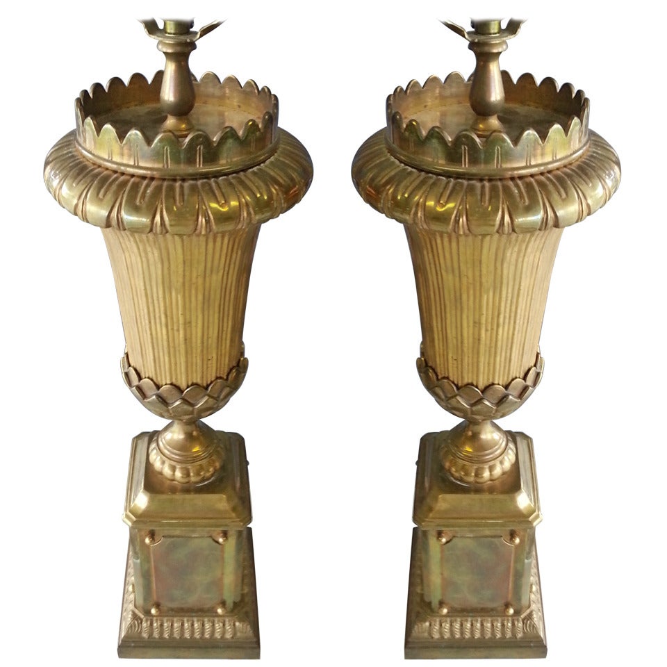 Pair Neoclassic Lamps By Chapman