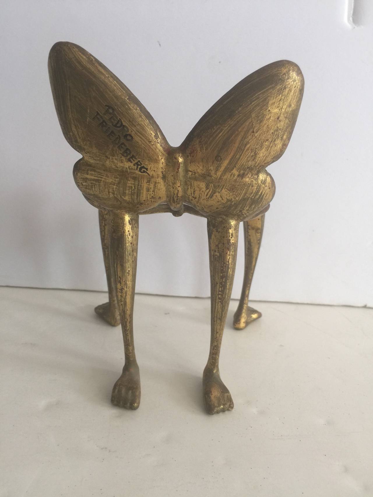 Polychromed Pedro Friedeberg Butterfly Chair Sculpture