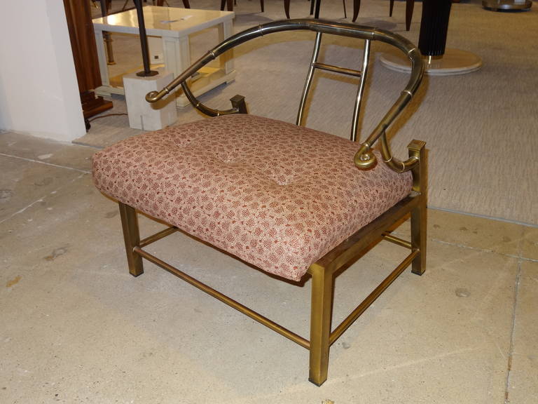 Pair of Brass Lounge Chairs by Mastercraft