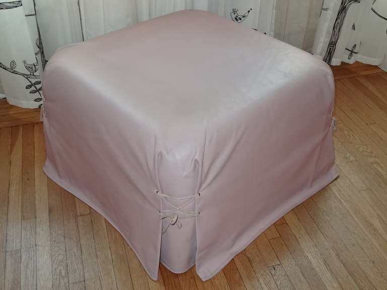 Pair "Shoelace" Ottomans