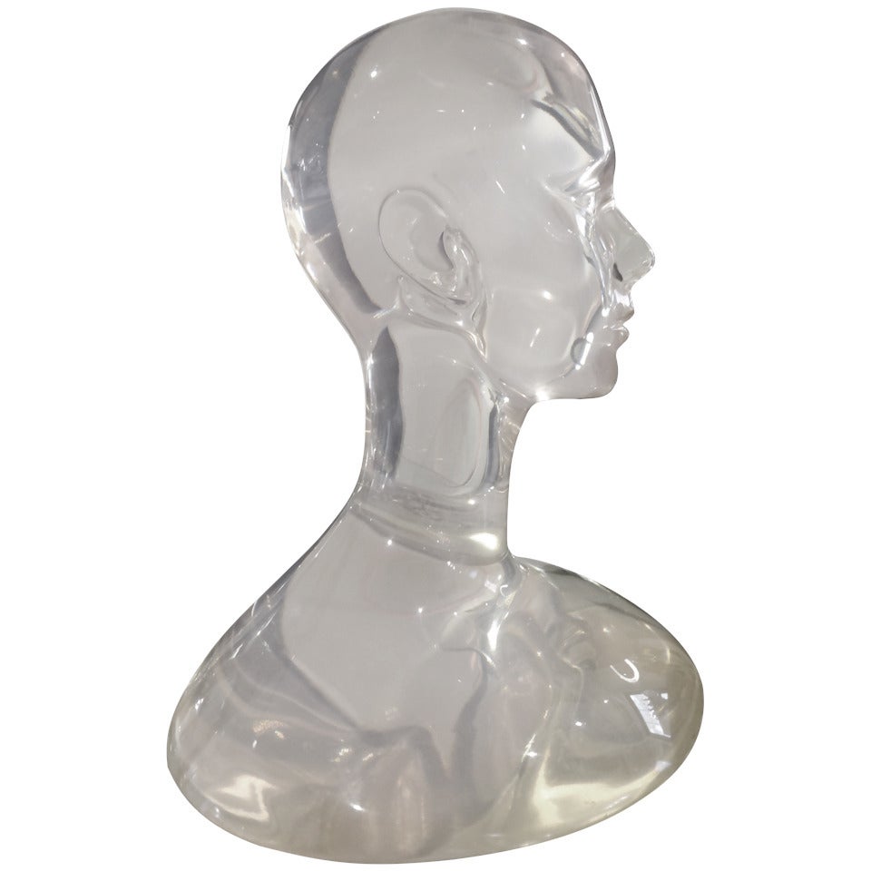 Lucite Bust, 1980s