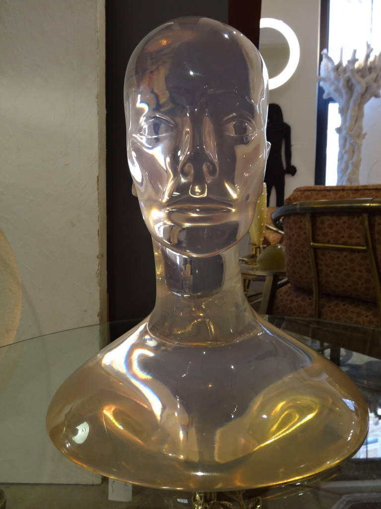Lucite Bust, 1980s 1