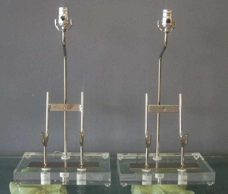 Pair 'Faux Fossil" Lamps