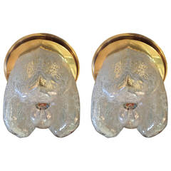 Pair of Doria Flush Lights or Sconces 5