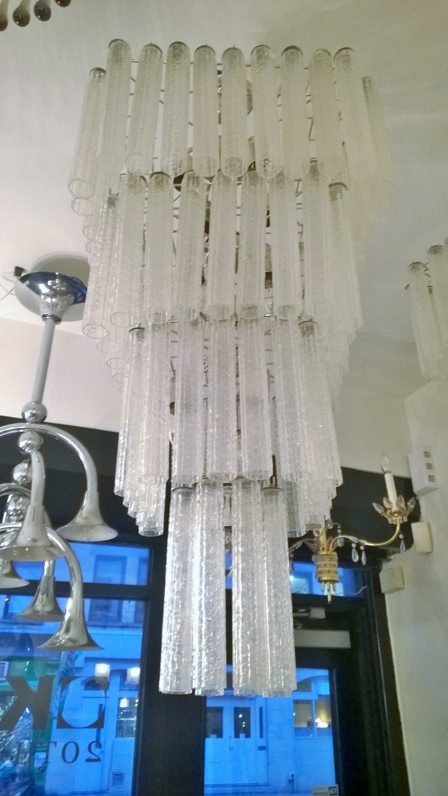 Mid-Century Modern Pair of Mazzega Glass Chandeliers