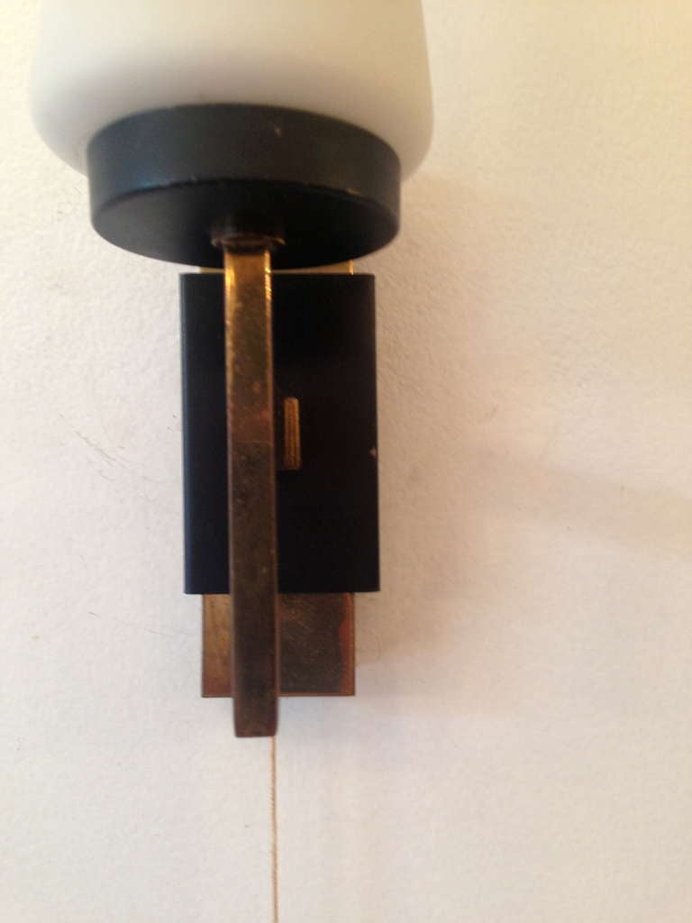 Pair of French Fifties Sconces In Excellent Condition In New York, NY