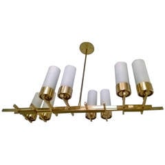 French 1960s Modernist Chandelier 9