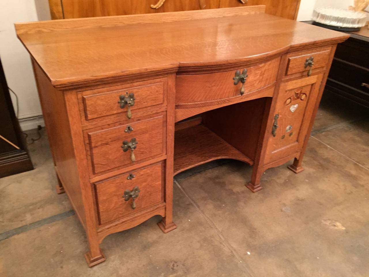 Arts and Crafts Shapland and Petter Desk or Cabinet