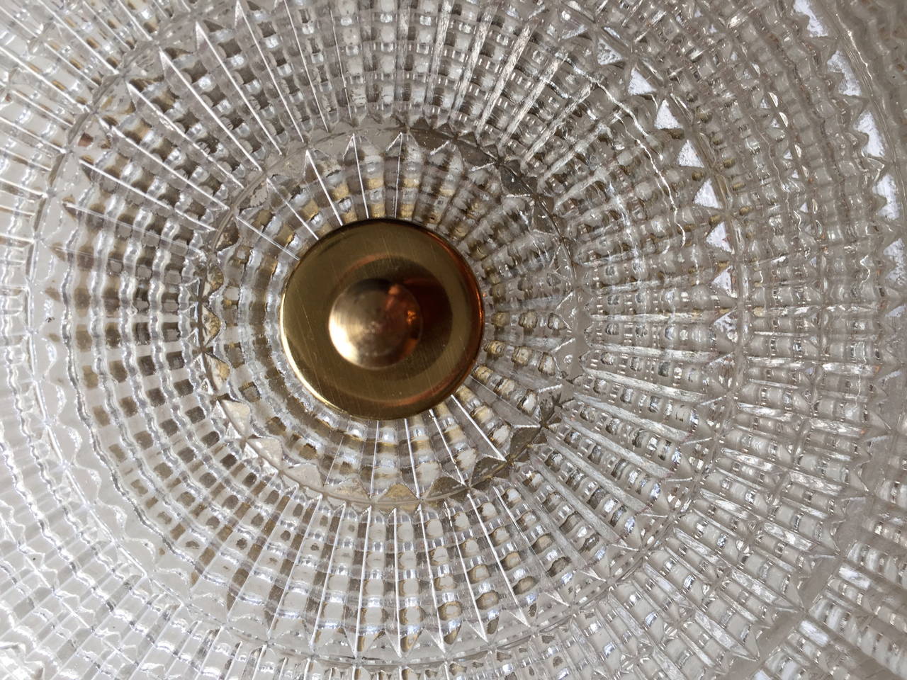 Mid-20th Century Austrian Crystal 1950s Flush Light