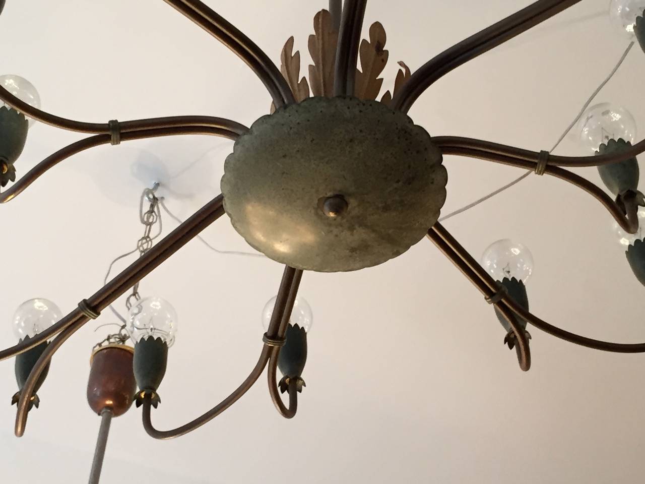 1940s Italian Chandelier In Excellent Condition In New York, NY