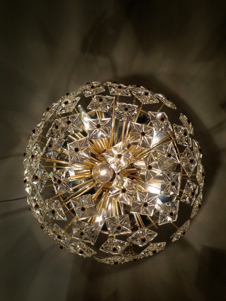 Austrian "Snowball" Flush Ceiling Light
