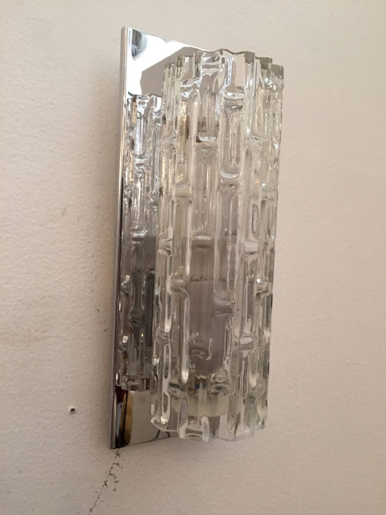 Pair of Doria Glass Sconces In Excellent Condition In New York, NY