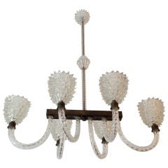 Ercole Barovier "Rostrato" Glass Chandelier